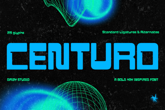 Centuro Typeface: A Bold Y2K Font for Modern Brands