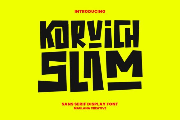 Korvich Slam: A Bold Display Font for Makers