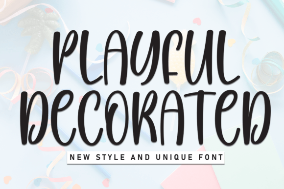 Playful Decorated Font: A Lively Choice for Branding