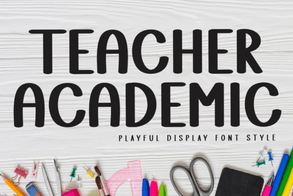 Teacher Academic: A Festive Display Typeface for Holiday Branding